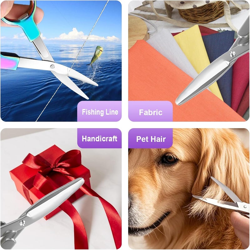 Tasttin 2Pcs Mini Folding Scissors, Portable Stainless Steel Safety Scissors with Star Charm Keychain for Office, Craft, Travel, Sewing & School Supplies - Image 4